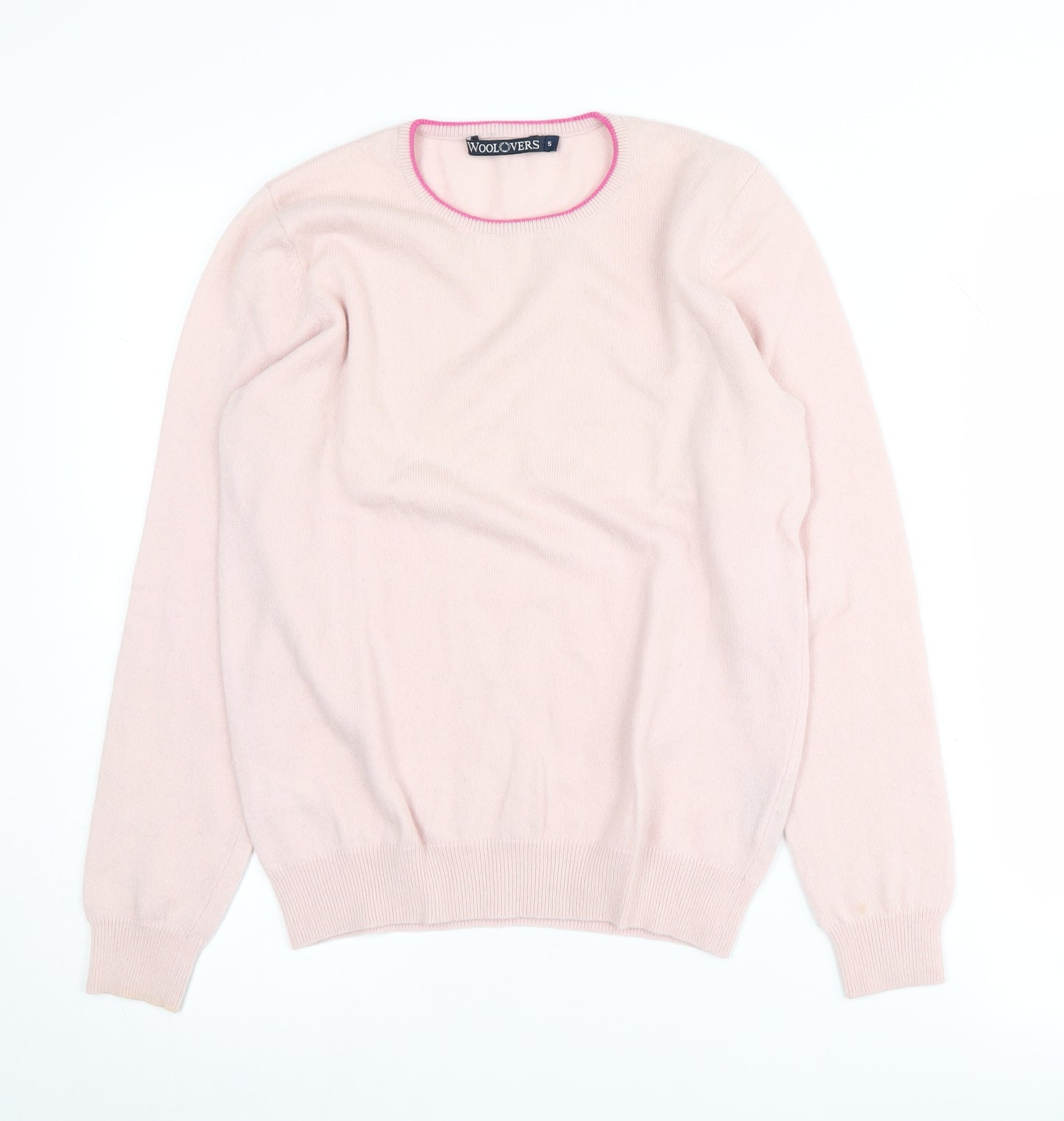 Woolovers Women's Pink Merino Wool Cashmere Jumper S