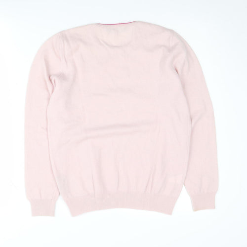 Woolovers Women's Pink Merino Wool Cashmere Jumper S