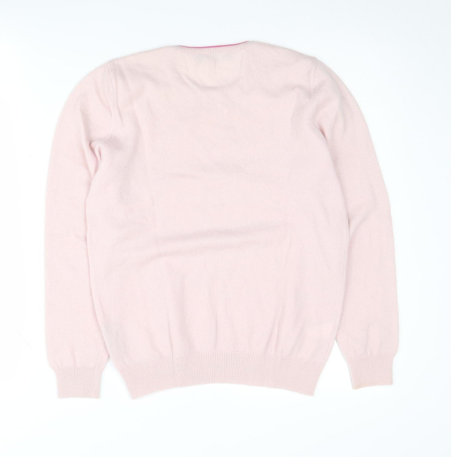 Woolovers Women's Pink Merino Wool Cashmere Jumper S