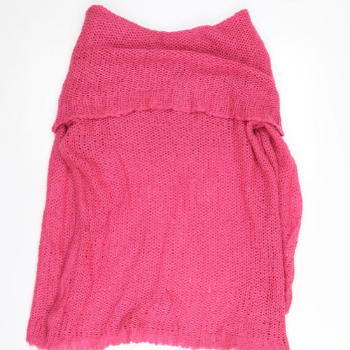 Women's Pink Open-Knit Jumper UK Size 6