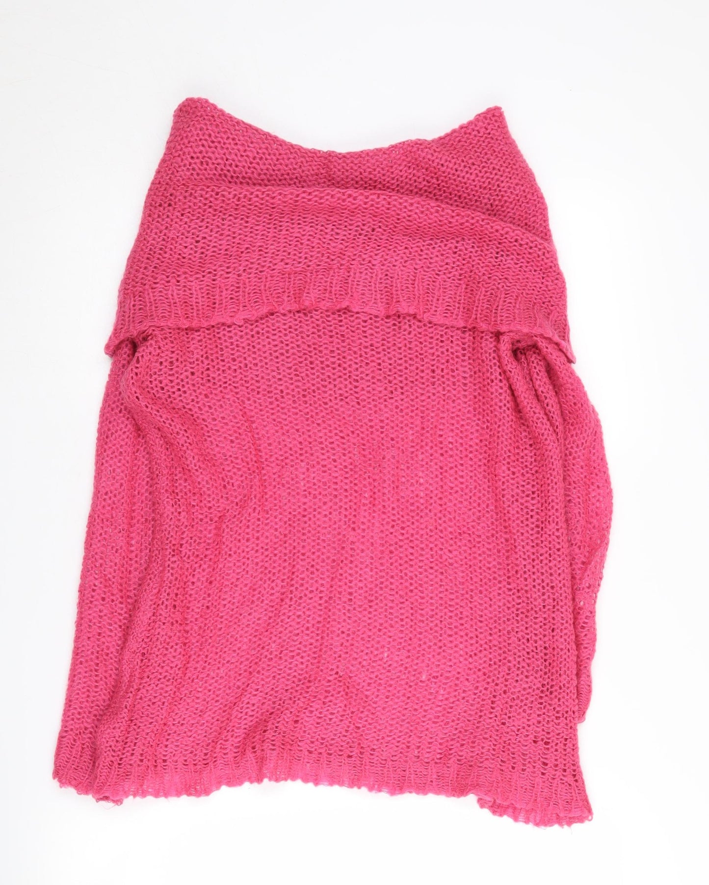 Women's Pink Open-Knit Jumper UK Size 6
