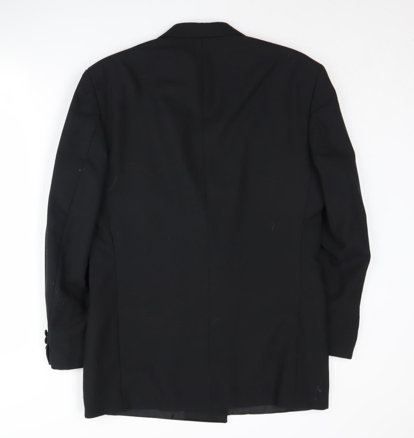 St Michael Men's Black Double-Breasted Tuxedo Blazer 40R