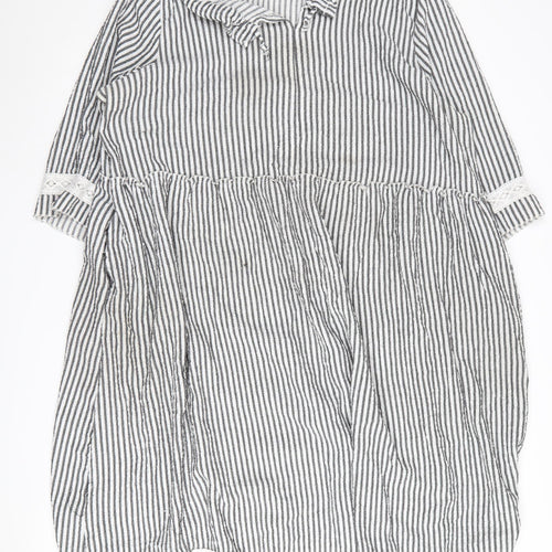 Zedd Plus Women's Striped Shirt Dress Size 4