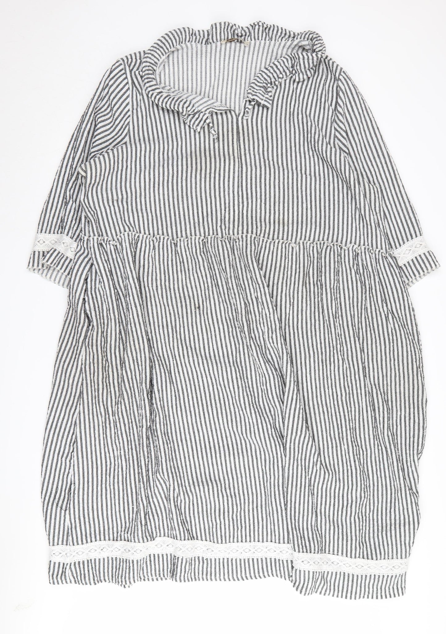 Zedd Plus Women's Striped Shirt Dress Size 4