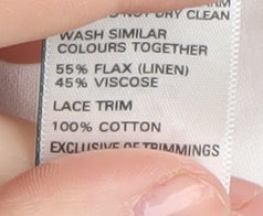 Marks and Spencer Women's White Linen Top