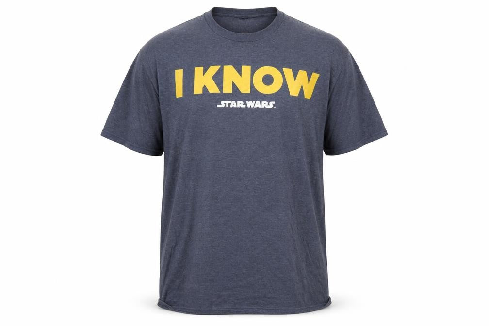 Front view of Star Wars Men's Blue 2XL Graphic T-Shirt