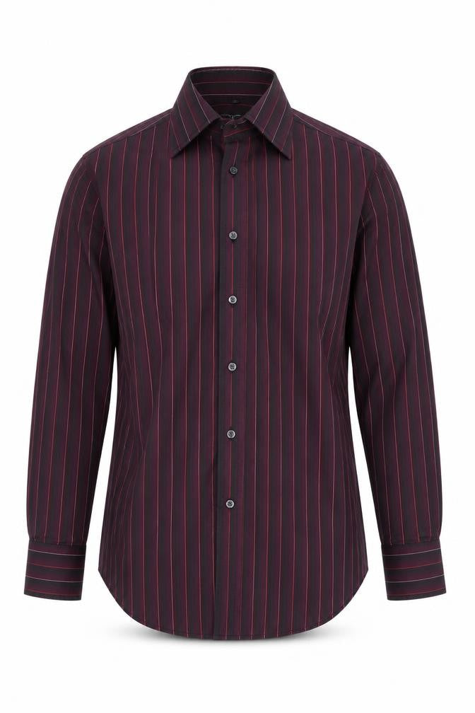 Front view of Tom English Men's Multicoloured Striped Shirt M
