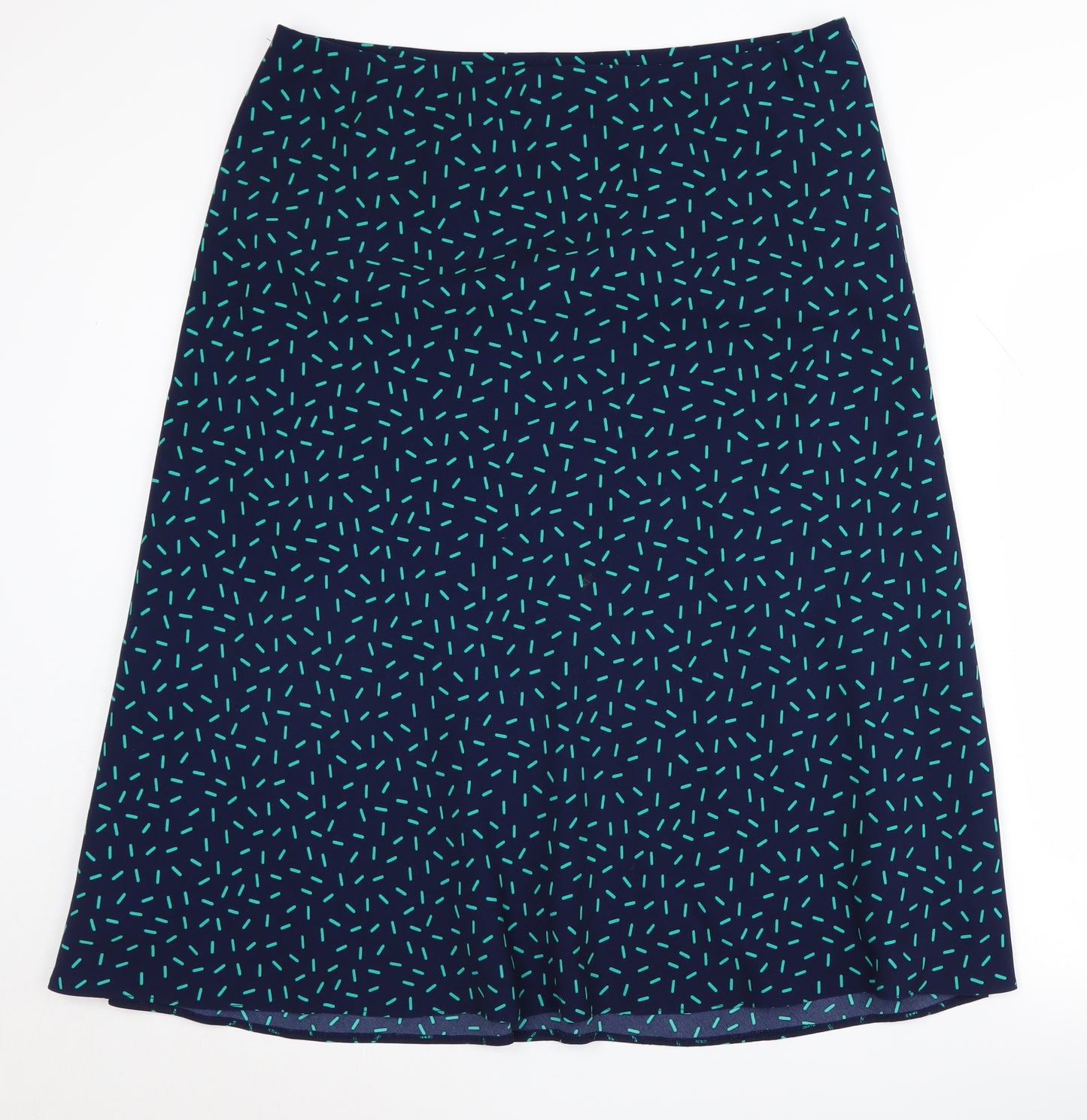 Marks and Spencer Women's Blue Geometric Skirt Size 16