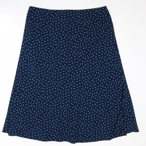 Marks and Spencer Women's Blue Geometric Skirt Size 16
