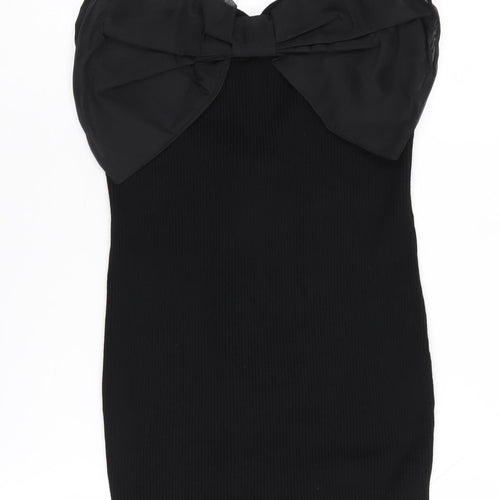 Miss Selfridge Women's Black Bodycon Dress Size 8-10