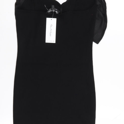 Miss Selfridge Women's Black Bodycon Dress Size 8-10