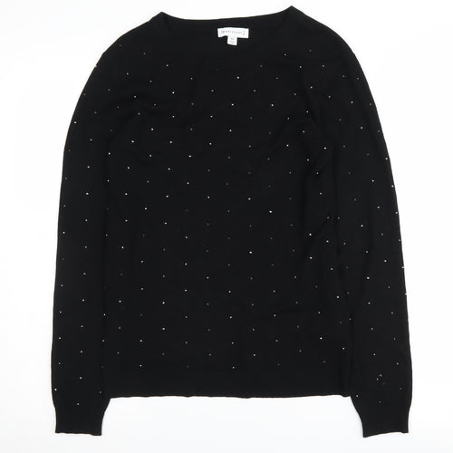 Warehouse Women's Black Pullover Jumper Size 10