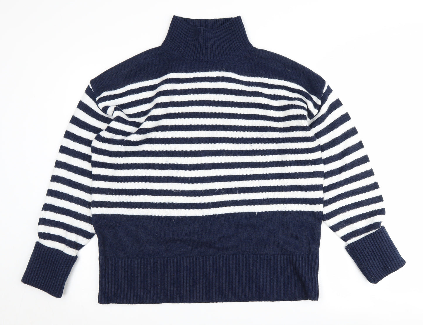 ASOS DESIGN Women's Blue Striped Pullover Jumper S