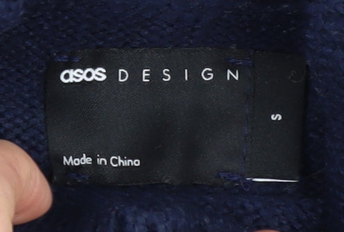 ASOS DESIGN Women's Blue Striped Pullover Jumper S