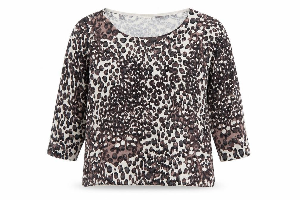 Front view of Minuet Women's Multicoloured Animal Print jumper, size 16