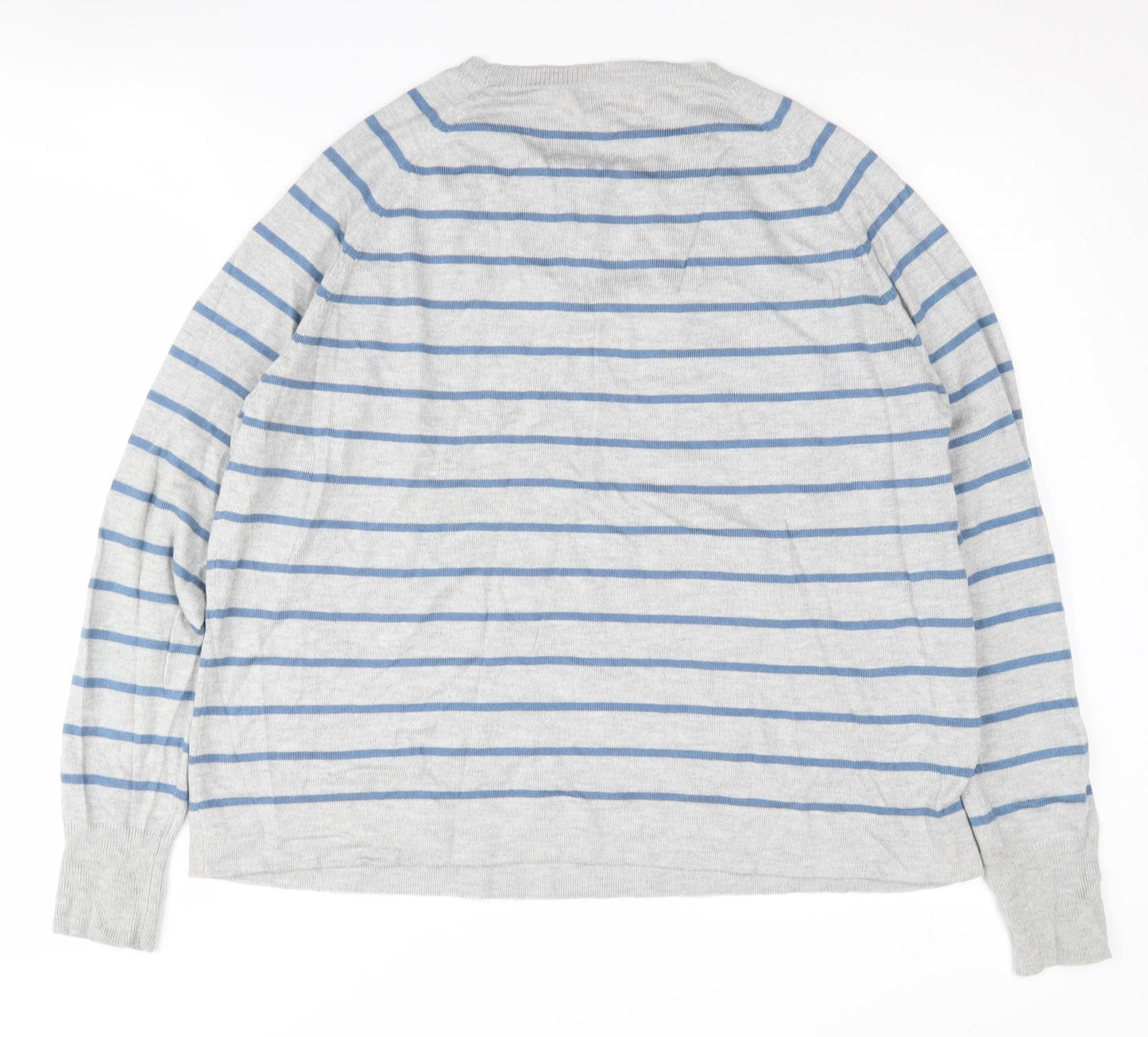 Linea Women's Grey Striped Pullover Jumper - M