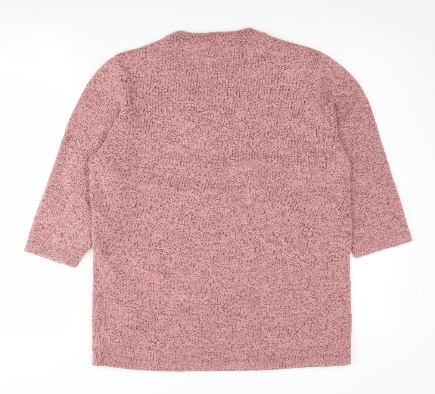 Damart Women's Pink Embroidered Pullover Jumper Size 14