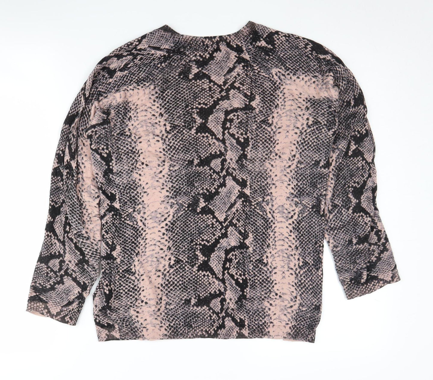 Whistles Women's Pink Animal Print Pullover Jumper Size 10