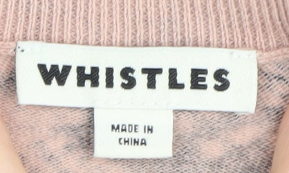 Whistles Women's Pink Animal Print Pullover Jumper Size 10