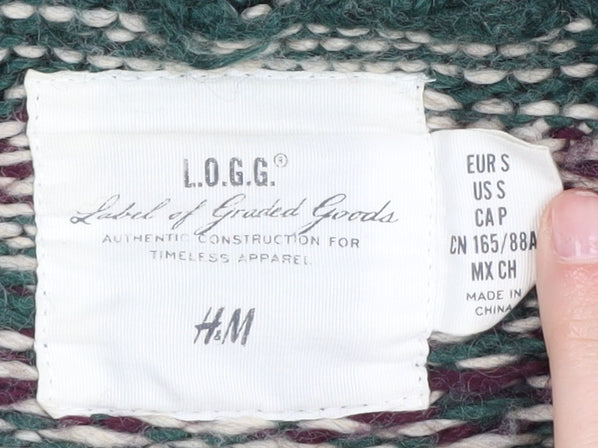 H&M Women's Multicoloured Fair Isle Cardigan, Size 10