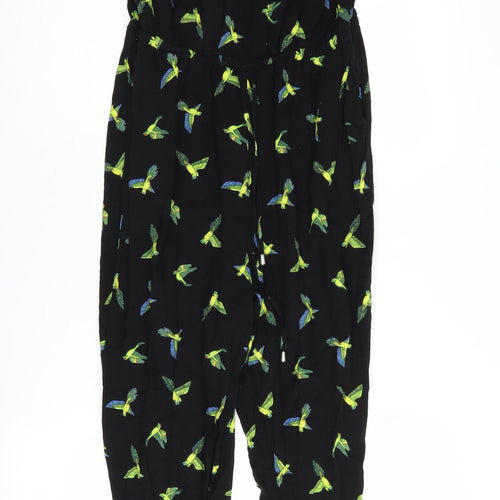 Oasis Women's Black Animal Print Jumpsuit Size 10