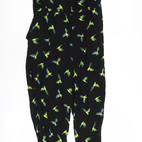 Oasis Women's Black Animal Print Jumpsuit Size 10