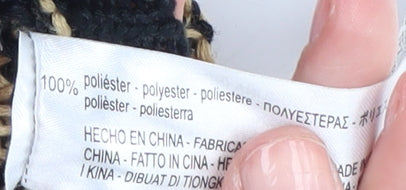 Zara Women's Beige Black Striped Wrap Jumper, Size S