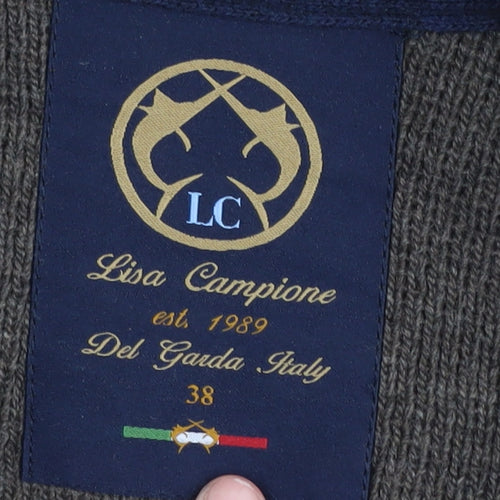 Lisa Campione Women's Brown Striped Jumper, Size 10