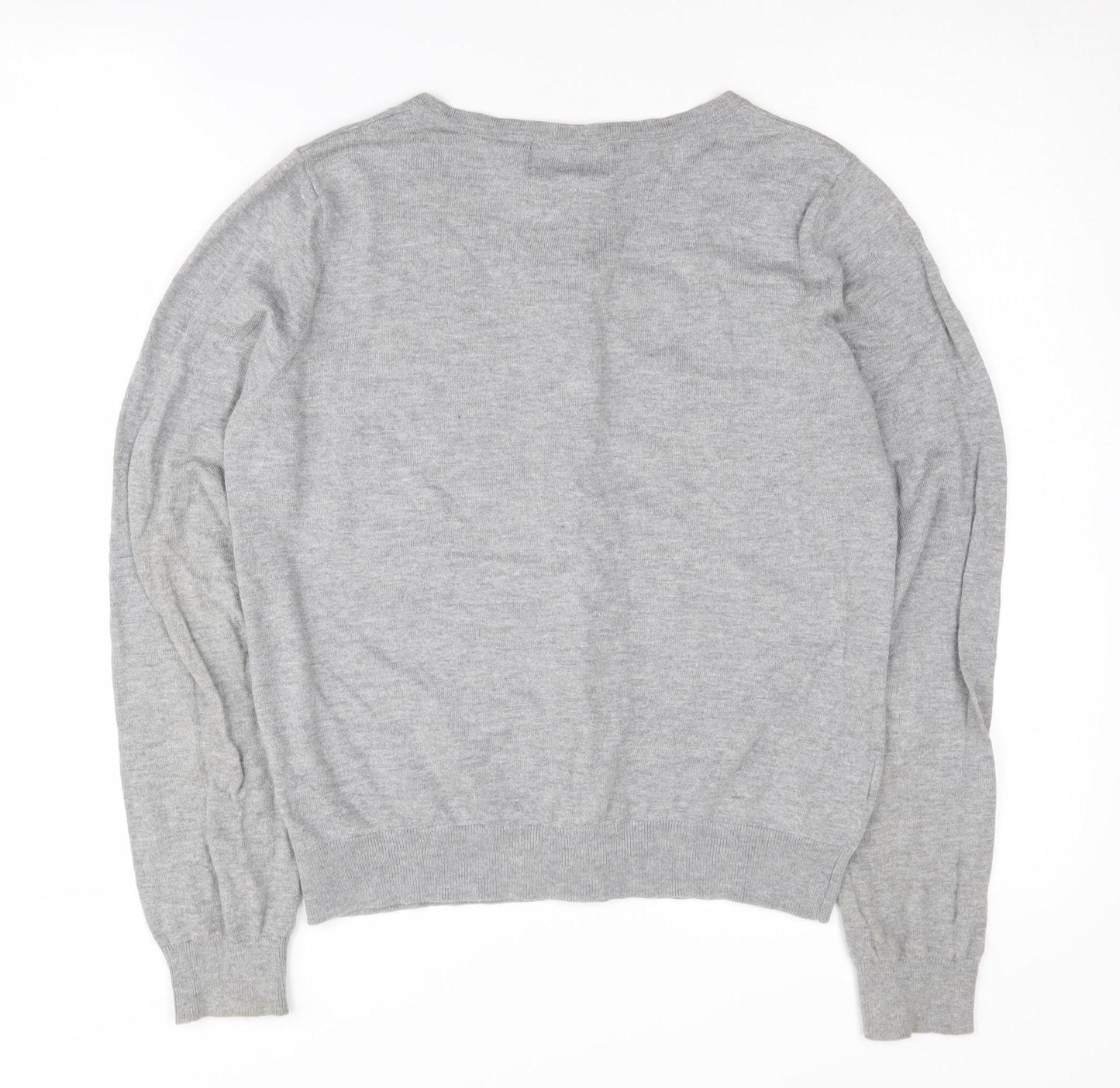 Next Women’s Grey Cardigan, Size 12, Round Neck, Buttoned