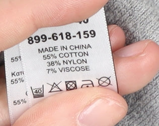 Next Women’s Grey Cardigan, Size 12, Round Neck, Buttoned