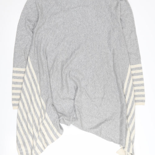 Jorli Women's Grey Striped XL Knit Jumper