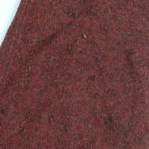 J.T. ASHCOTT Men's Brown Full Zip XL Wool Blend Jumper