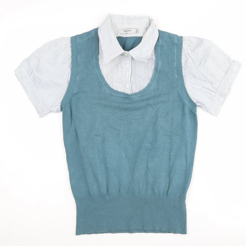 Zingara Women's Blue Vest Jumper UK 14