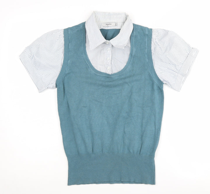 Zingara Women's Blue Vest Jumper UK 14