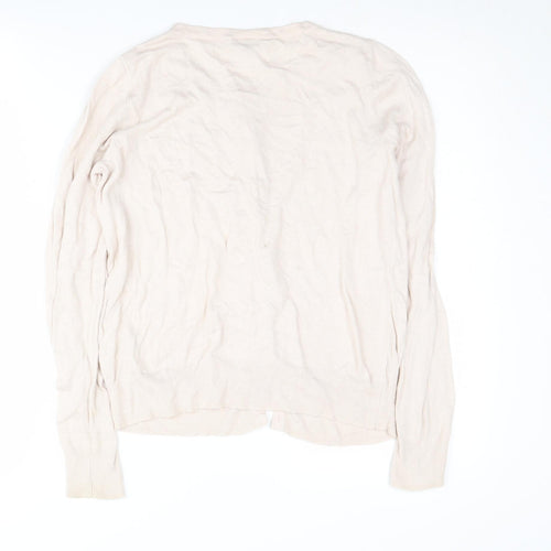 Warehouse Women's Ivory Cardigan, M, Button Accent