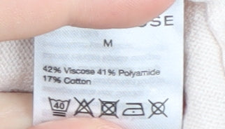 Warehouse Women's Ivory Cardigan, M, Button Accent