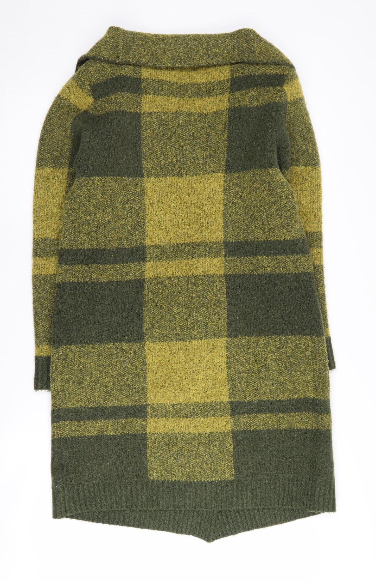 Kaleidoscope Women's Green Check Cardigan, Size M