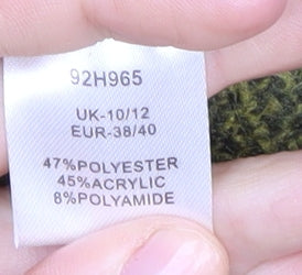 Kaleidoscope Women's Green Check Cardigan, Size M