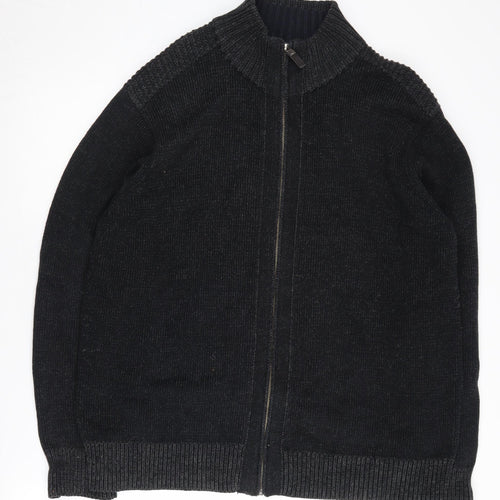 Maine New England Men's Black Knit Zip Jacket XL