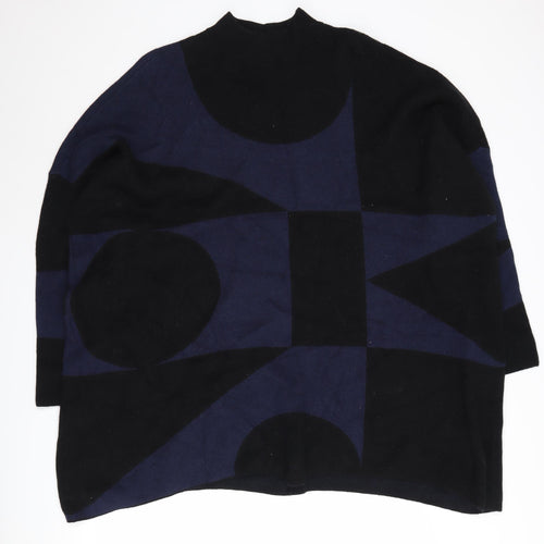 John Lewis Women's Black Geometric Knit Jumper, Size L
