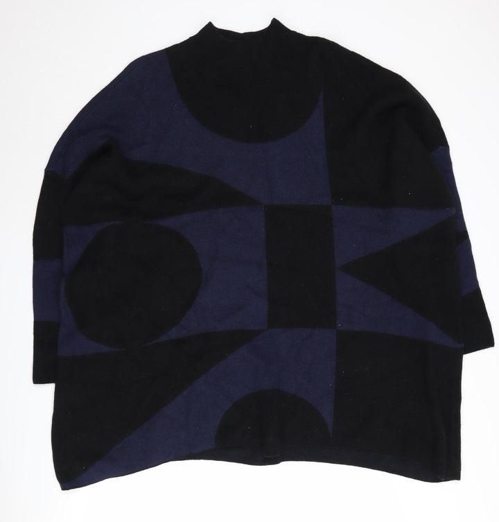John Lewis Women's Black Geometric Knit Jumper, Size L