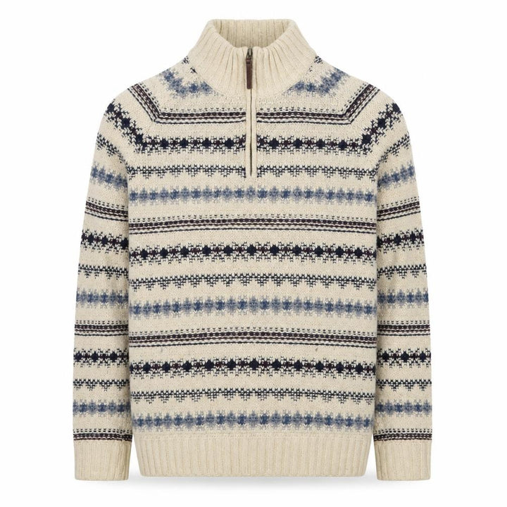 Debenhams Men's Beige Medium 1/4 Zip Jumper