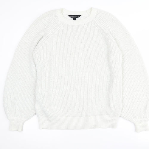 Dorothy Perkins Women's White Pullover Jumper UK 14
