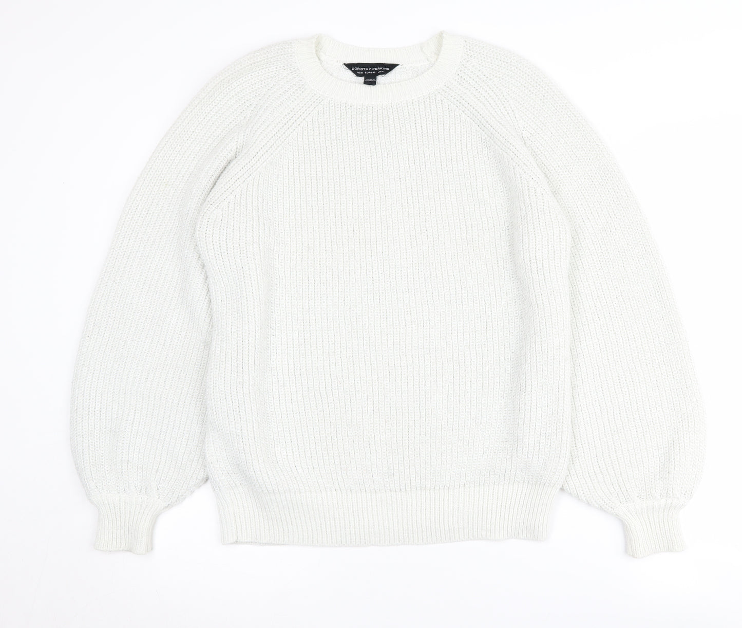 Dorothy Perkins Women's White Pullover Jumper UK 14