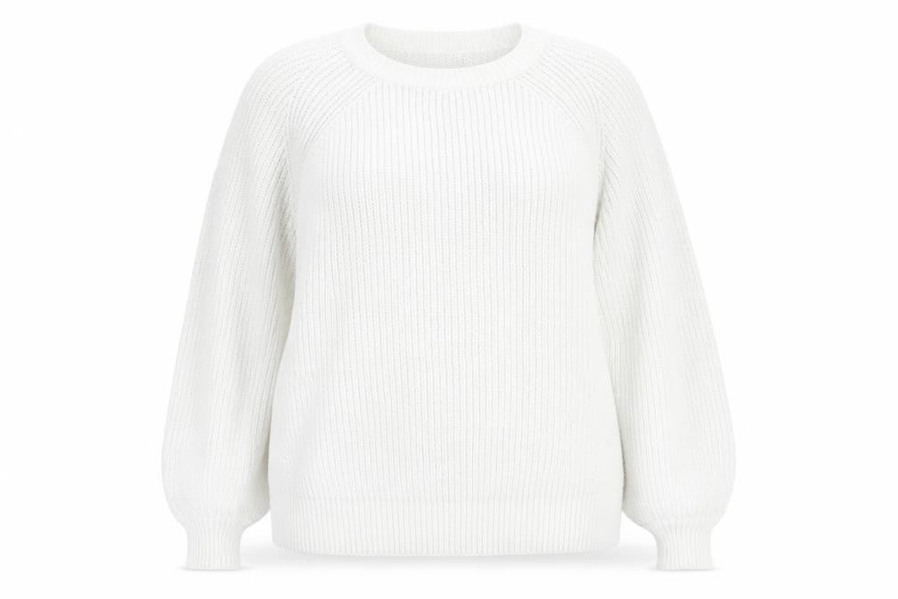 Front view of Dorothy Perkins Women's White jumper UK 14