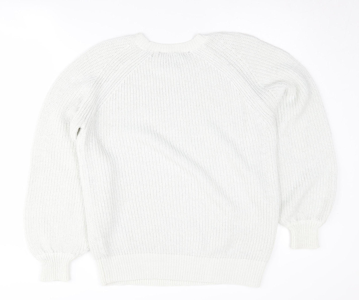 Dorothy Perkins Women's White Pullover Jumper UK 14