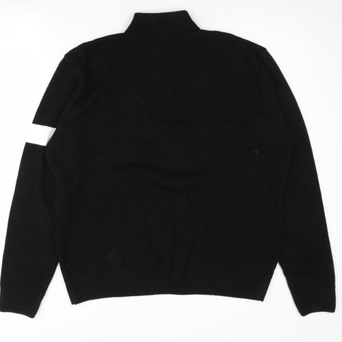 boohooMAN Men's Black Medium Full Zip Jumper
