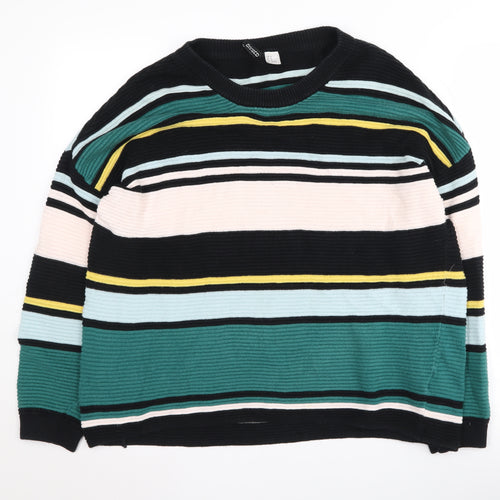 H&M Women's Multicoloured Striped Jumper M