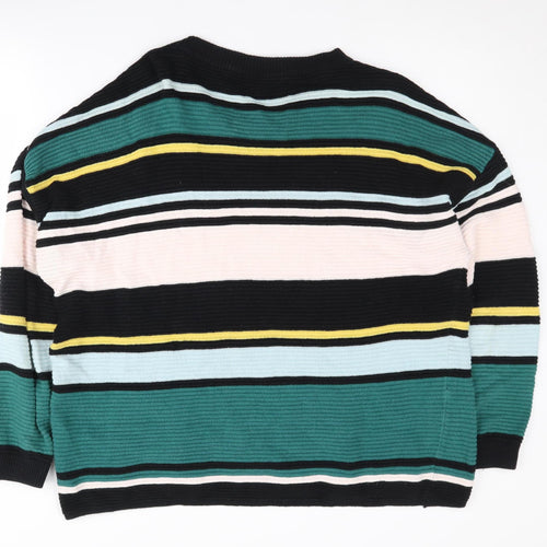 H&M Women's Multicoloured Striped Jumper M