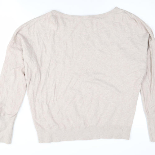 Mint Velvet Women's Beige Striped Pullover Jumper M